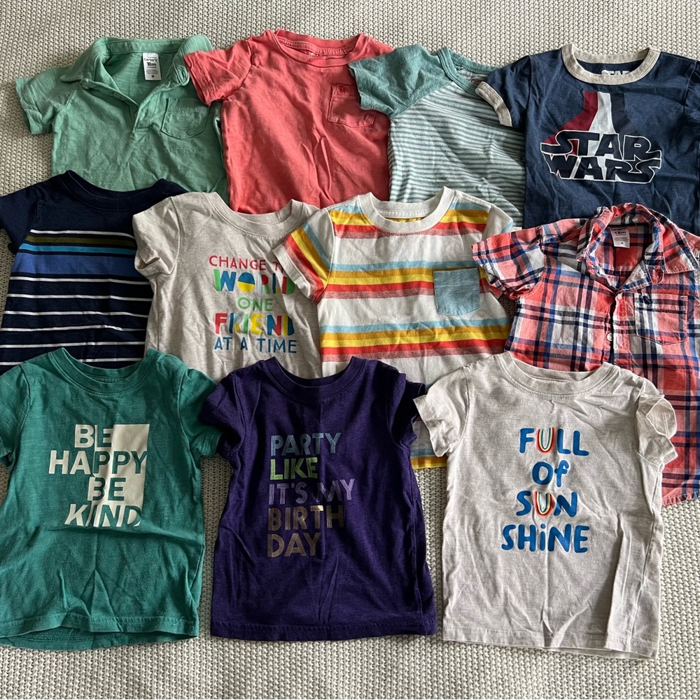 11 Cat & Jack & Carter’s Size 18 Months T-Shirts